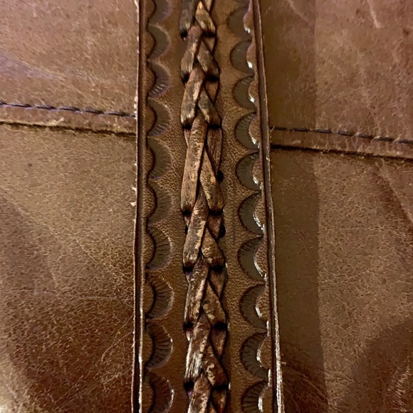 Leather  Western Belt with Enamel Flower Buckle main image 3
